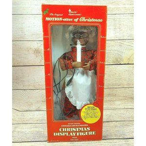 Mrs. Christmas w/Candle VTG Telco Animated Illuminated Figure Holiday Gift Décor